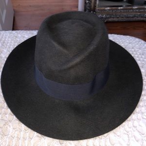 Seeberger Hunter Green Wool Felt Floppy Hat